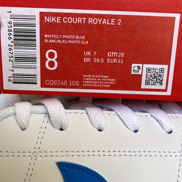 Nike Court Royal 2 Low White / Light Photo Blue Men’s - Picture 16 of 16